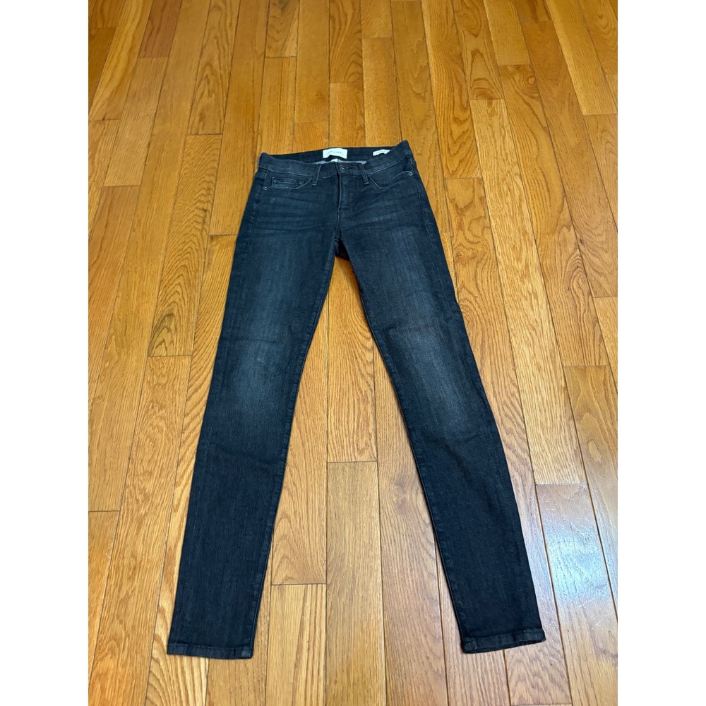 FRAME Le Skinny de Jeanne Jeans Crossroads Dark Faded Black Size 25 LSJ134